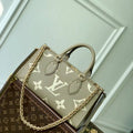 LV M23641 Louis Vuitton OnTheGo East West Tote Bag Bicolor Monogram Empreinte Leather