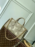 LV M23641 Louis Vuitton OnTheGo East West Tote Bag Bicolor Monogram Empreinte Leather