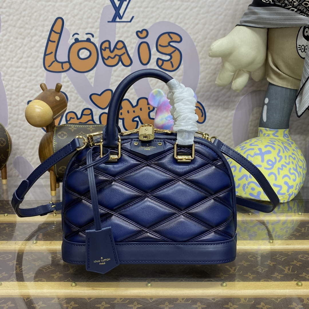 LV M23666 Louis Vuitton Alma BB Bag Navy Blue - Default Title - View 1