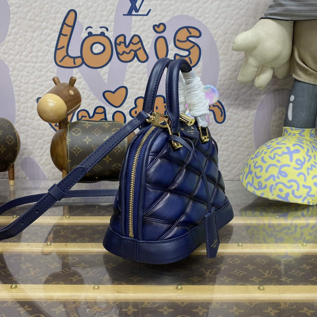 LV M23666 Louis Vuitton Alma BB Bag Navy Blue - Default Title - View 3