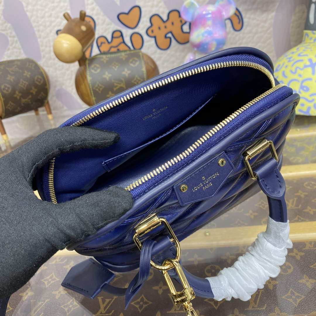 LV M23666 Louis Vuitton Alma BB Bag Navy Blue - Default Title - View 9