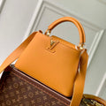 LV M23703 Louis Vuitton Capucines BB Bag Ocre Taurillon leather