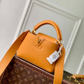 LV M23703 Louis Vuitton Capucines Mini Bag Ocre Taurillon leather