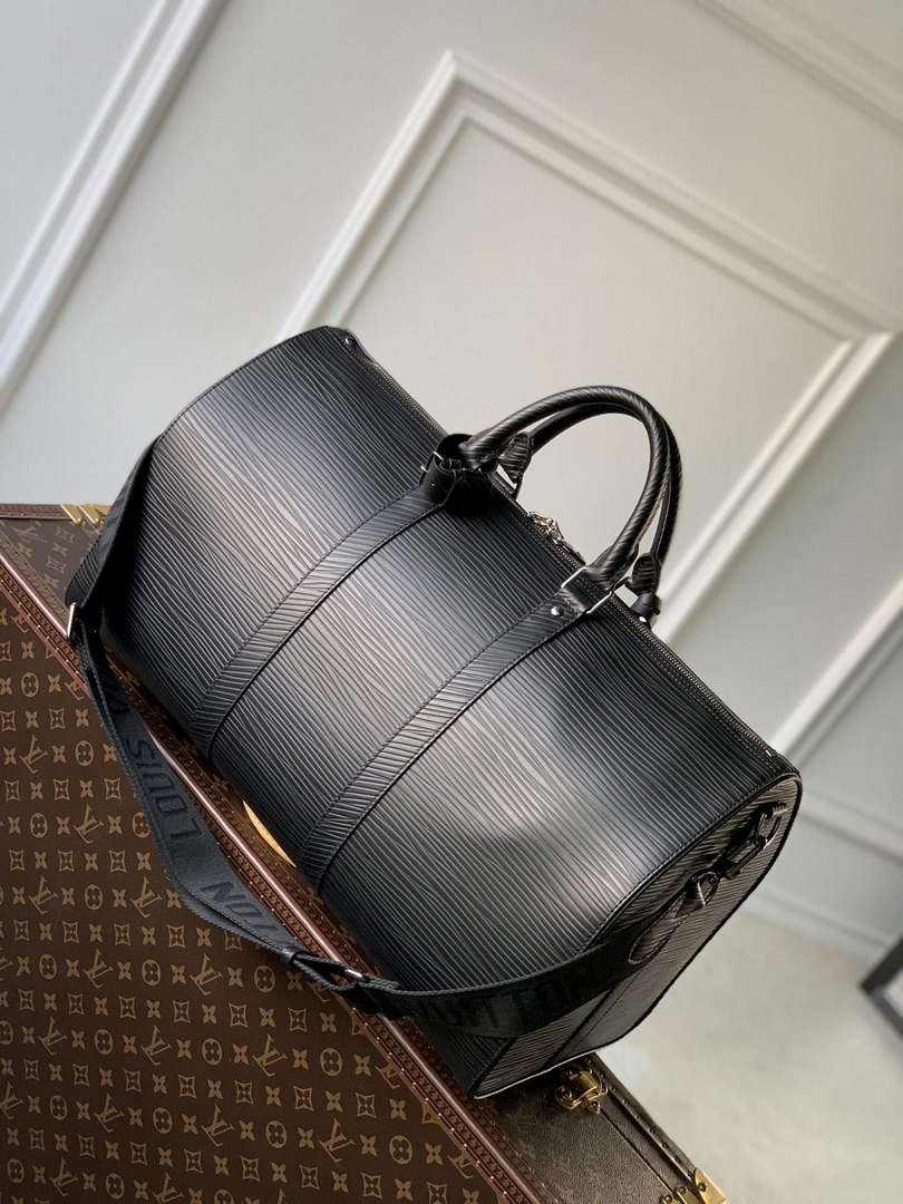 LV M23721 Louis Vuitton Keepall Bandouliere 50 Bag Black