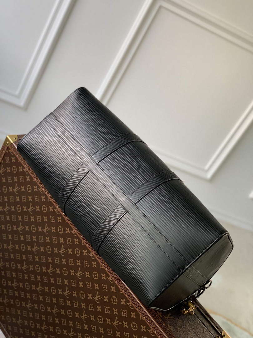 LV M23721 Louis Vuitton Keepall Bandouliere 50 Bag Black