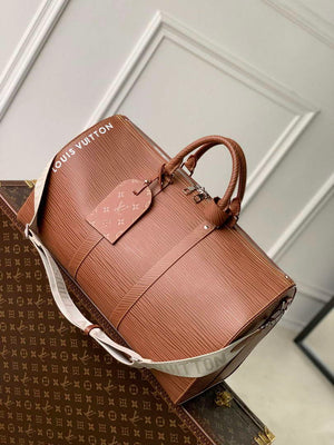 LV M23721 Louis Vuitton Keepall Bandouliere 50 Bag Brown - Default Title - View 1