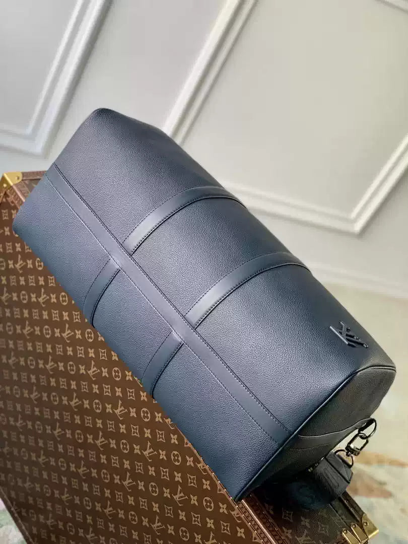 LV M23727 Louis Vuitton Keepall Bandouliere 50 Keepall Bandouli¨¨re LV Aerogram Navy Blue - Default Title - View 4