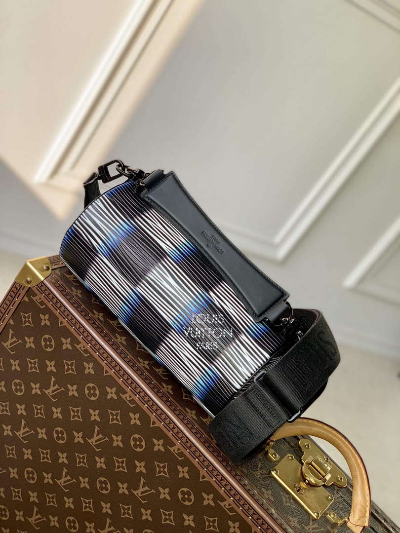 LV M23744 Louis Vuitton Soft Polochon PM Bag Blue Moon - Default Title - View 1