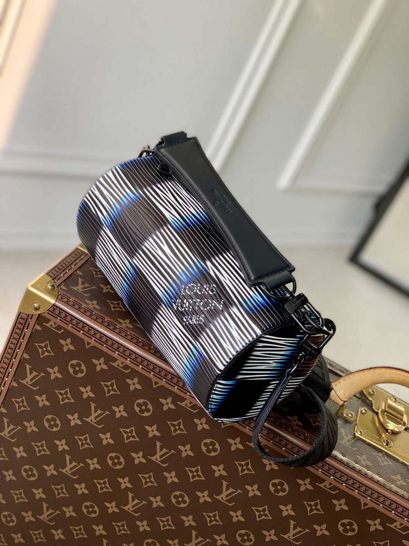 LV M23744 Louis Vuitton Soft Polochon PM Bag Blue Moon - Default Title - View 2