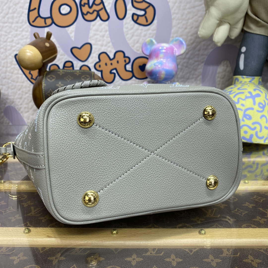 LV M23758 Louis Vuitton Blossom PM Tote Bag Gray - Default Title - View 4