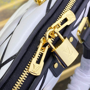 LV M23761 Louis Vuitton Alma BB Bag Black/White - Default Title - View 7