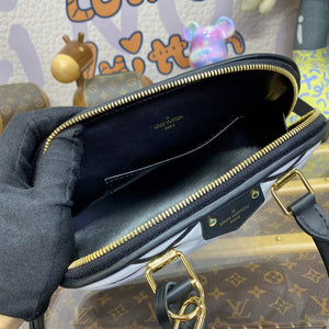 LV M23761 Louis Vuitton Alma BB Bag Black/White - Default Title - View 9