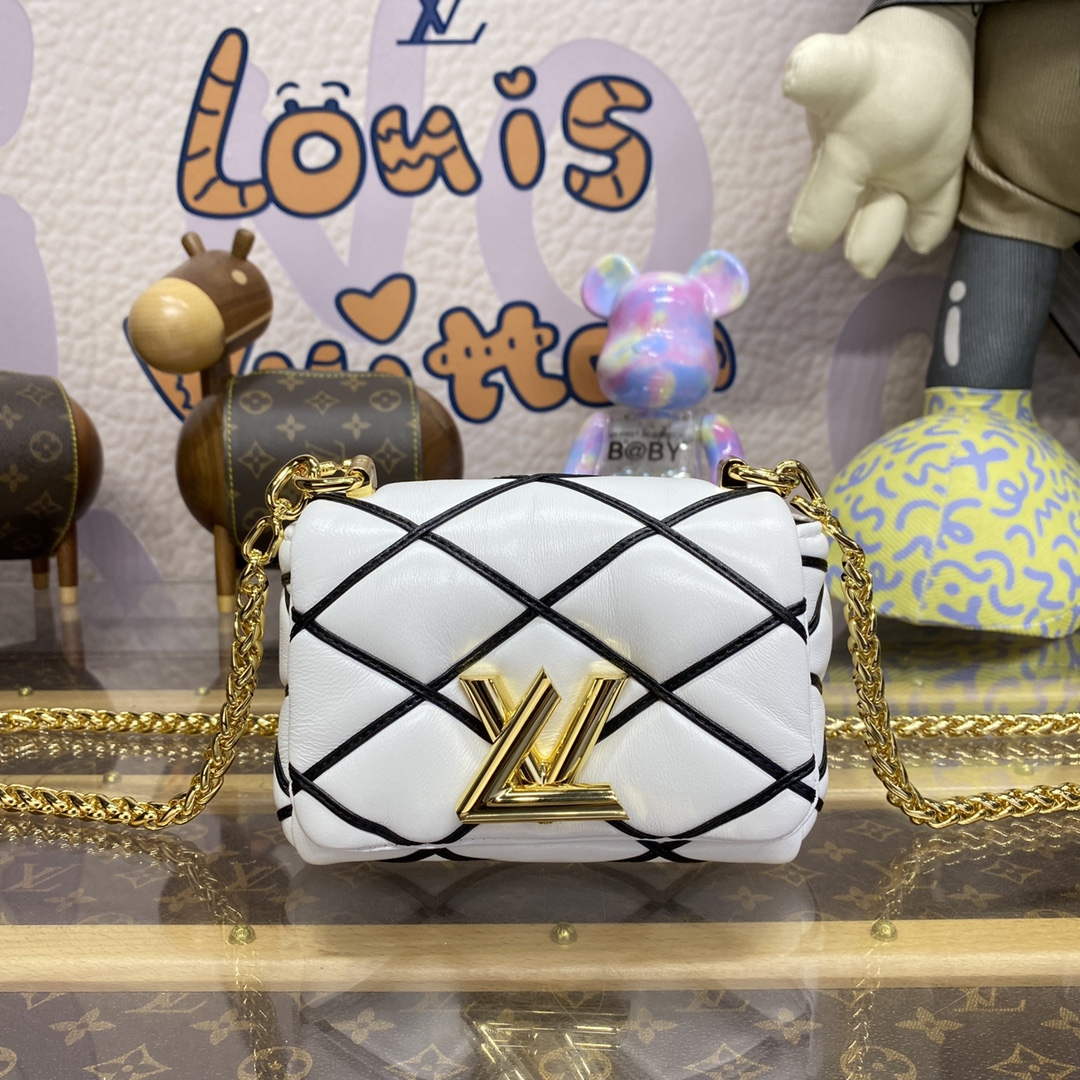 LV M23762 Louis Vuitton Pico GO-14 Bag Black/White - Default Title - View 1