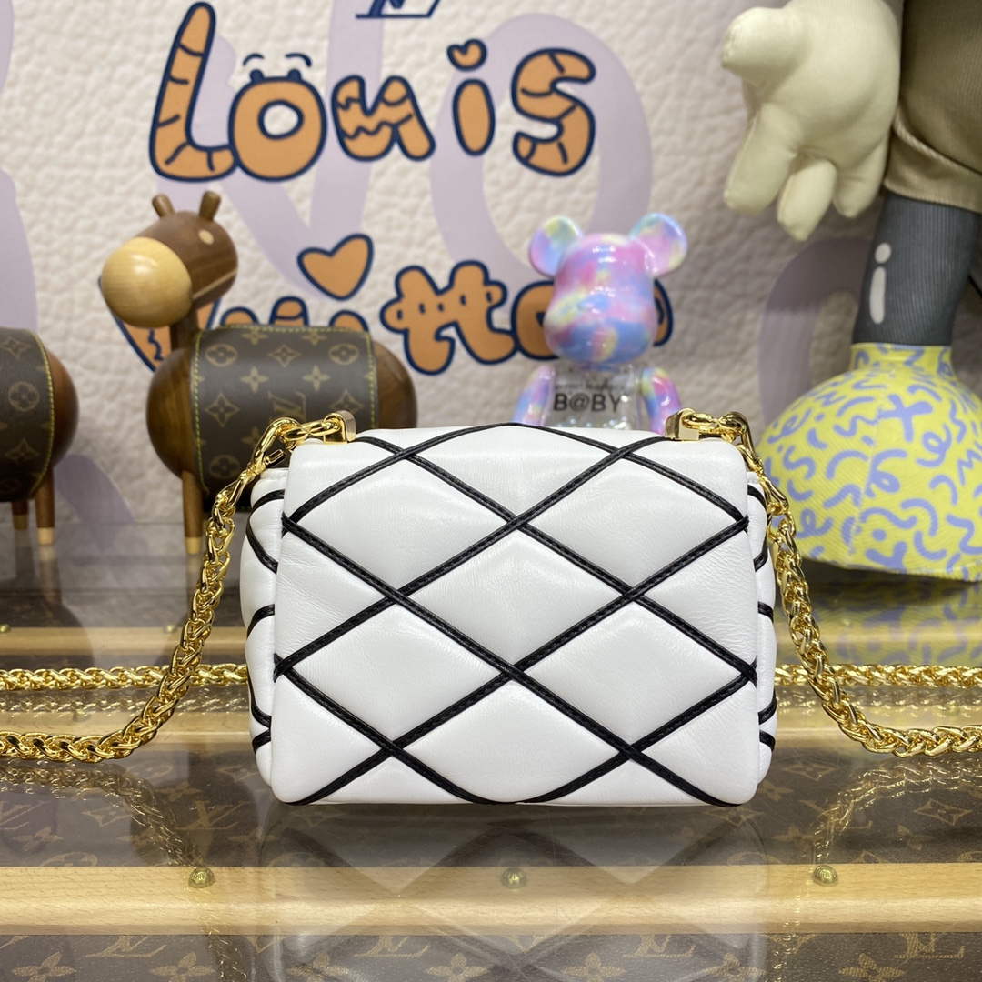LV M23762 Louis Vuitton Pico GO-14 Bag Black/White - Default Title - View 2