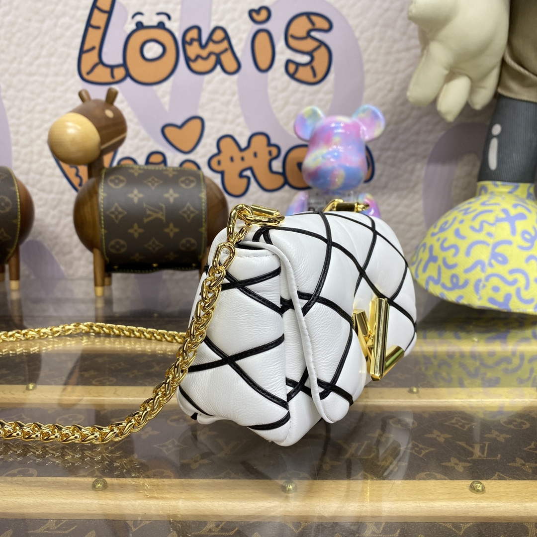 LV M23762 Louis Vuitton Pico GO-14 Bag Black/White - Default Title - View 3