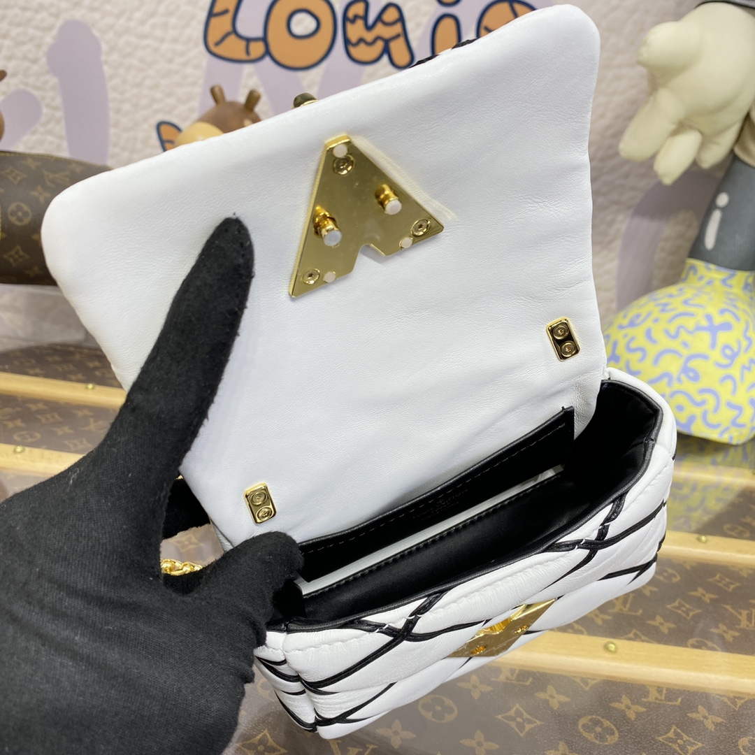 LV M23762 Louis Vuitton Pico GO-14 Bag Black/White - Default Title - View 9