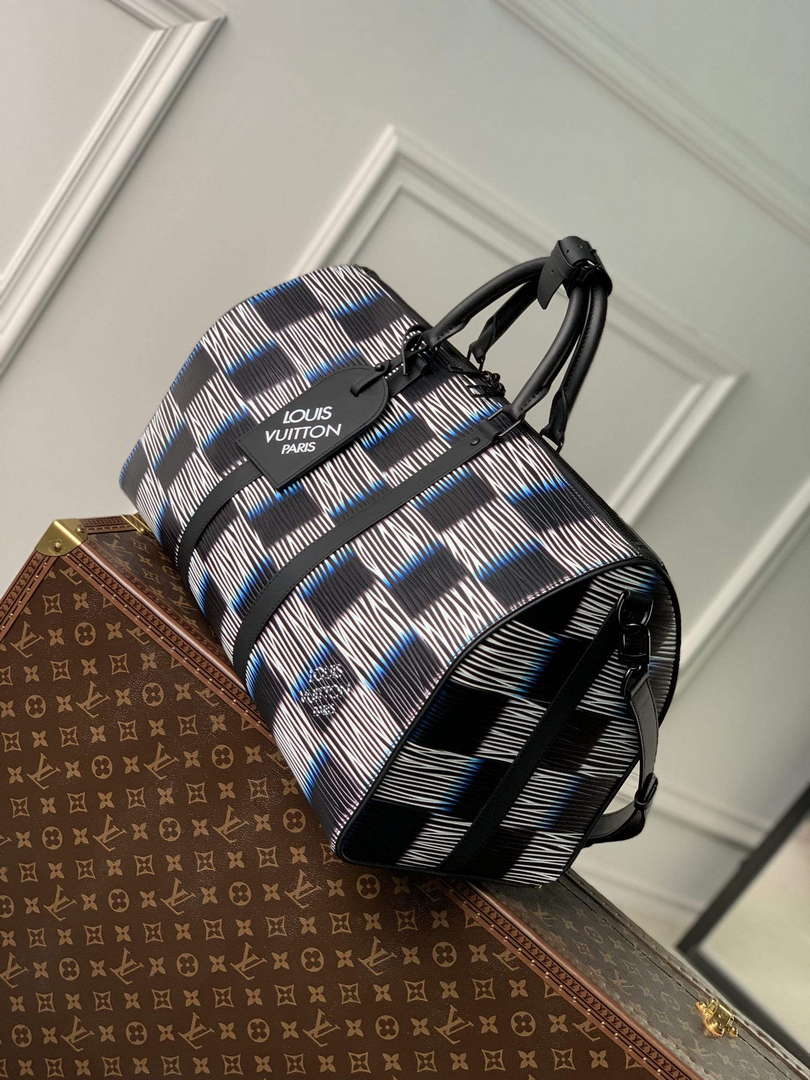 LV M23771 Louis Vuitton Keepall Bandouliere 50 Bag Blue Moon