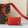 LV M23837 Louis Vuitton Micro Steamer Wallet Vermillion Red - Default Title - View 1