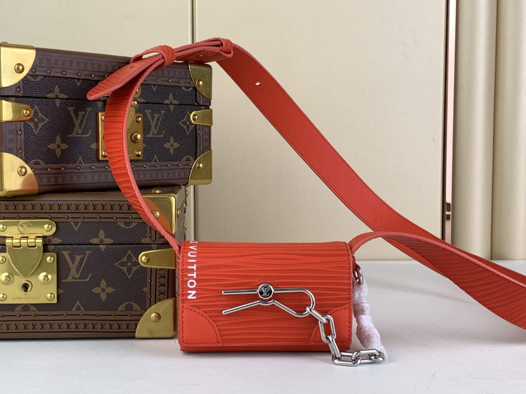 LV M23837 Louis Vuitton Micro Steamer Wallet Vermillion Red - Default Title - View 1