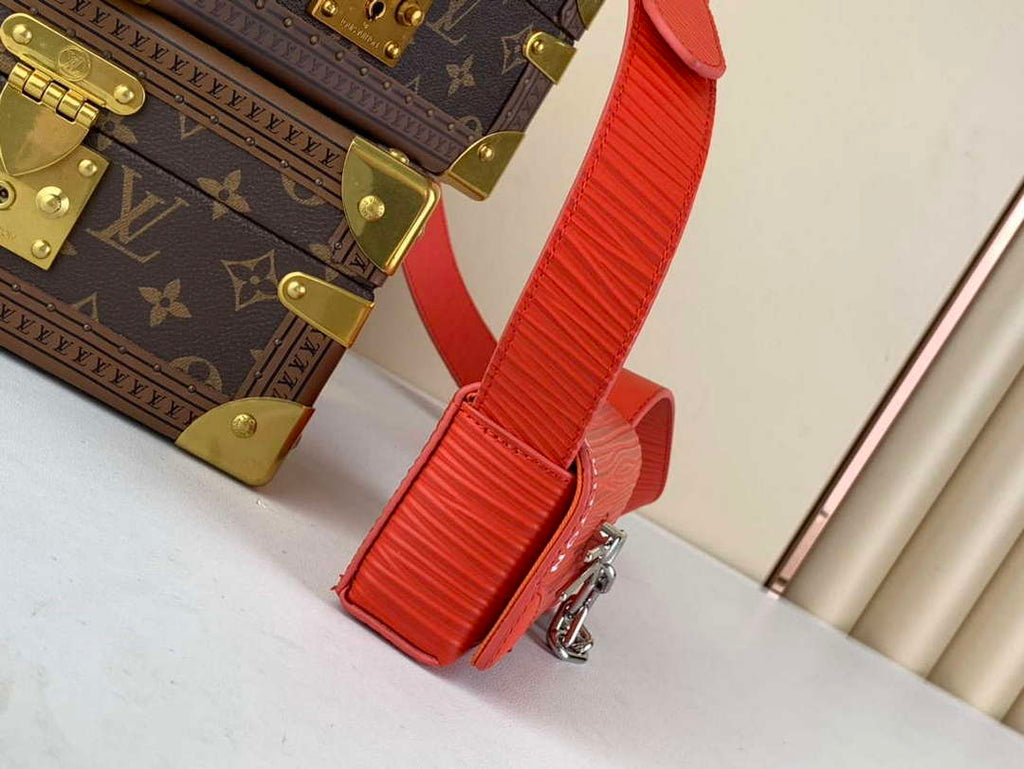 LV M23837 Louis Vuitton Micro Steamer Wallet Vermillion Red