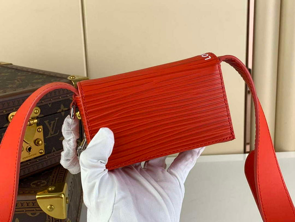 LV M23837 Louis Vuitton Micro Steamer Wallet Vermillion Red