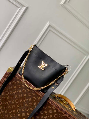 LV M24006 Louis Vuitton Lock and Walk Bucket Bag Black - Default Title - View 2