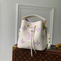 LV M24048 Louis Vuitton N¨¦oNo¨¦ BB Bucket Bag Latte White &Purple - Default Title - View 1