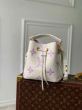 LV M24048 Louis Vuitton N¨¦oNo¨¦ BB Bucket Bag Latte White &Purple