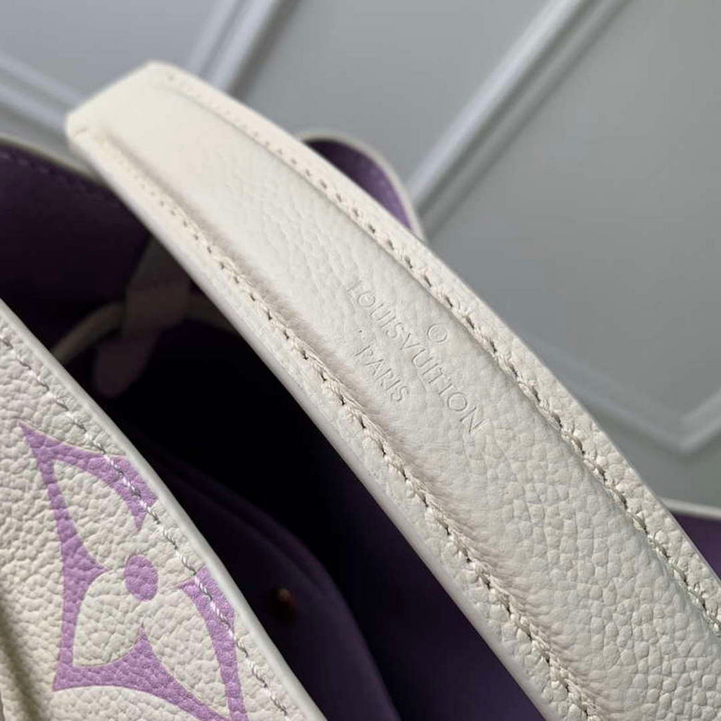 LV M24048 Louis Vuitton N¨¦oNo¨¦ BB Bucket Bag Latte White &Purple