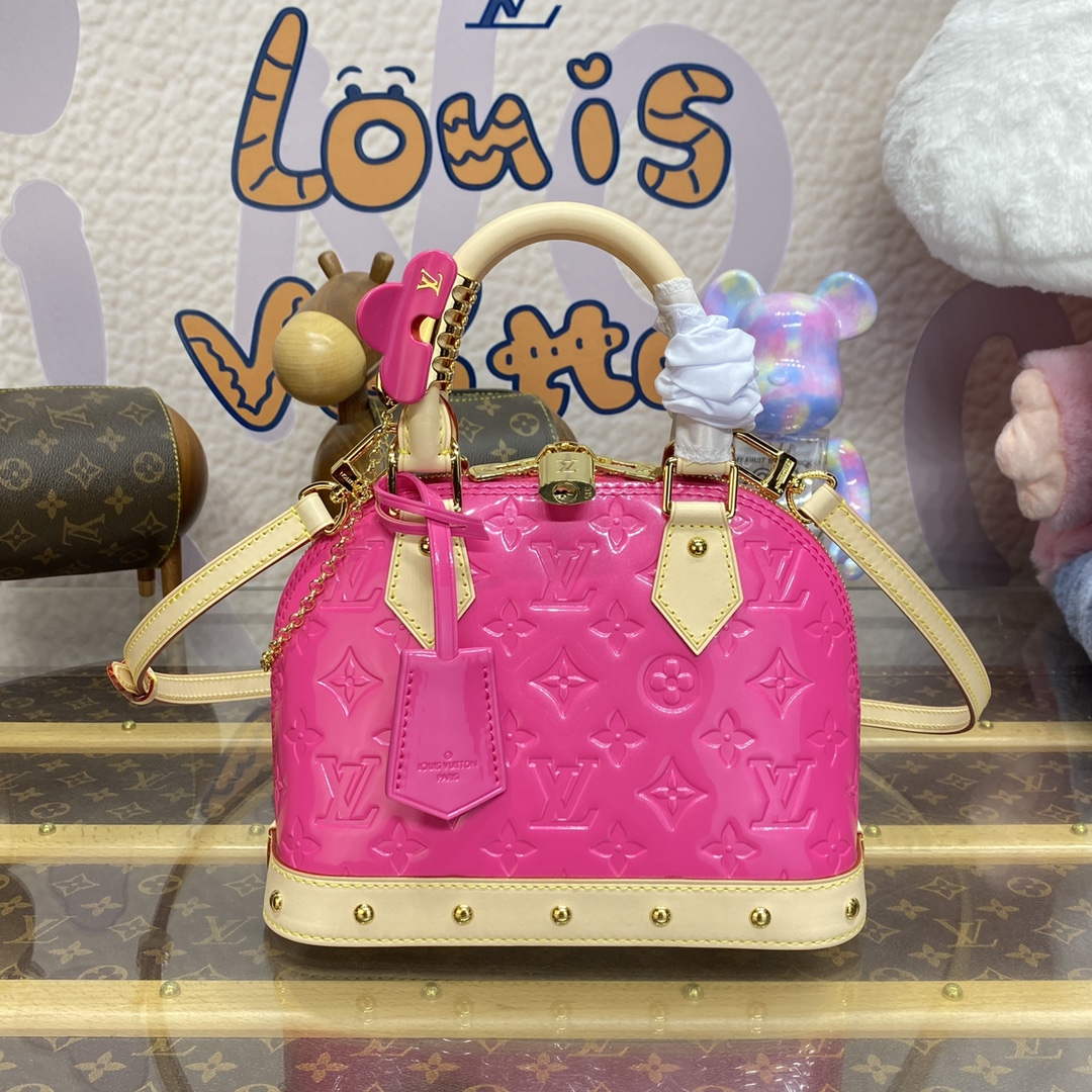 LV M24062 Louis Vuitton Alma BB Bag Neon Pink - Default Title - View 1