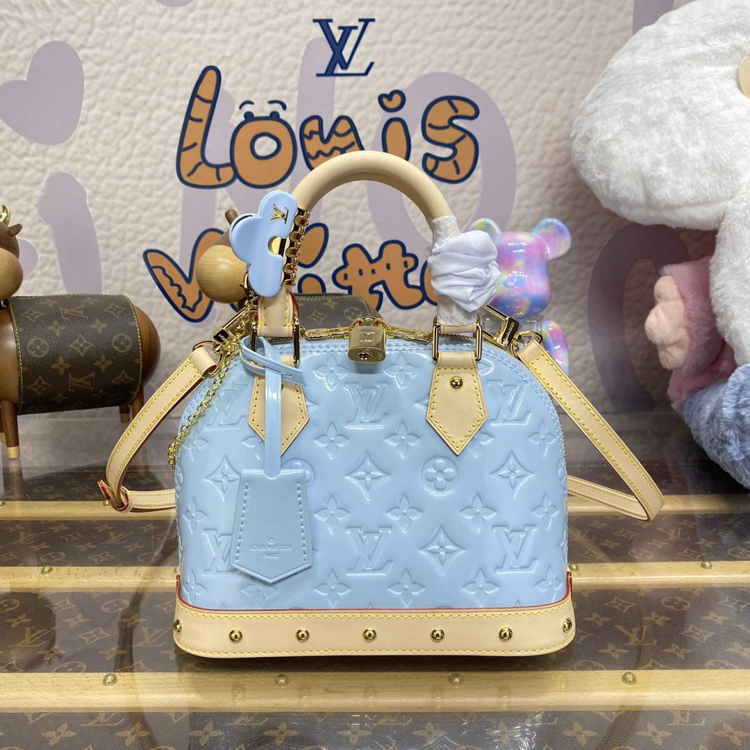 LV M24062 Louis Vuitton Alma BB Bag Sky Blue - Default Title - View 1