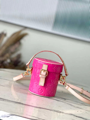 LV M24102 Louis Vuitton Astor Monogram Vernis Bag Neon Pink - Default Title - View 1
