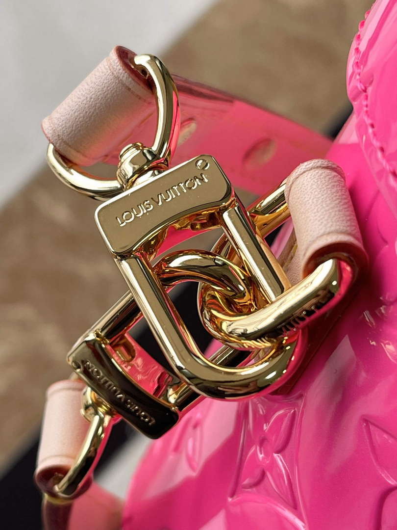 LV M24102 Louis Vuitton Astor Monogram Vernis Bag Neon Pink - Default Title - View 5