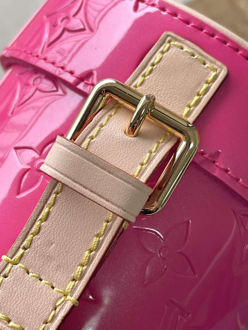 LV M24102 Louis Vuitton Astor Monogram Vernis Bag Neon Pink - Default Title - View 6