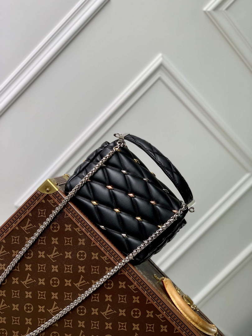 LV M24151 Louis Vuitton GO-14 MM Handbag Black - Default Title - View 3
