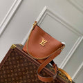 LV M24165 Louis Vuitton Lock and Walk Bucket Bag Cognac Brown - Default Title - View 1
