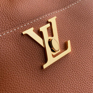LV M24165 Louis Vuitton Lock and Walk Bucket Bag Cognac Brown - Default Title - View 5