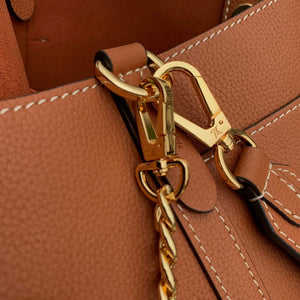 LV M24165 Louis Vuitton Lock and Walk Bucket Bag Cognac Brown - Default Title - View 6