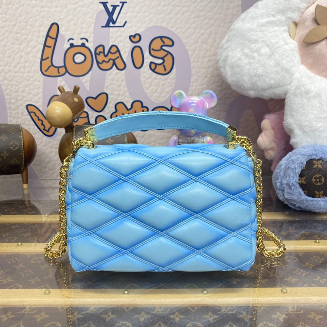 LV M24185 Louis Vuitton GO-14 MM Bag Lagoon Turquoise Blue - Default Title - View 2