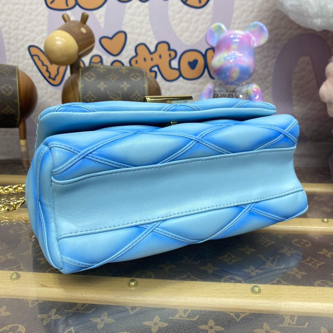 LV M24185 Louis Vuitton GO-14 MM Bag Lagoon Turquoise Blue - Default Title - View 4