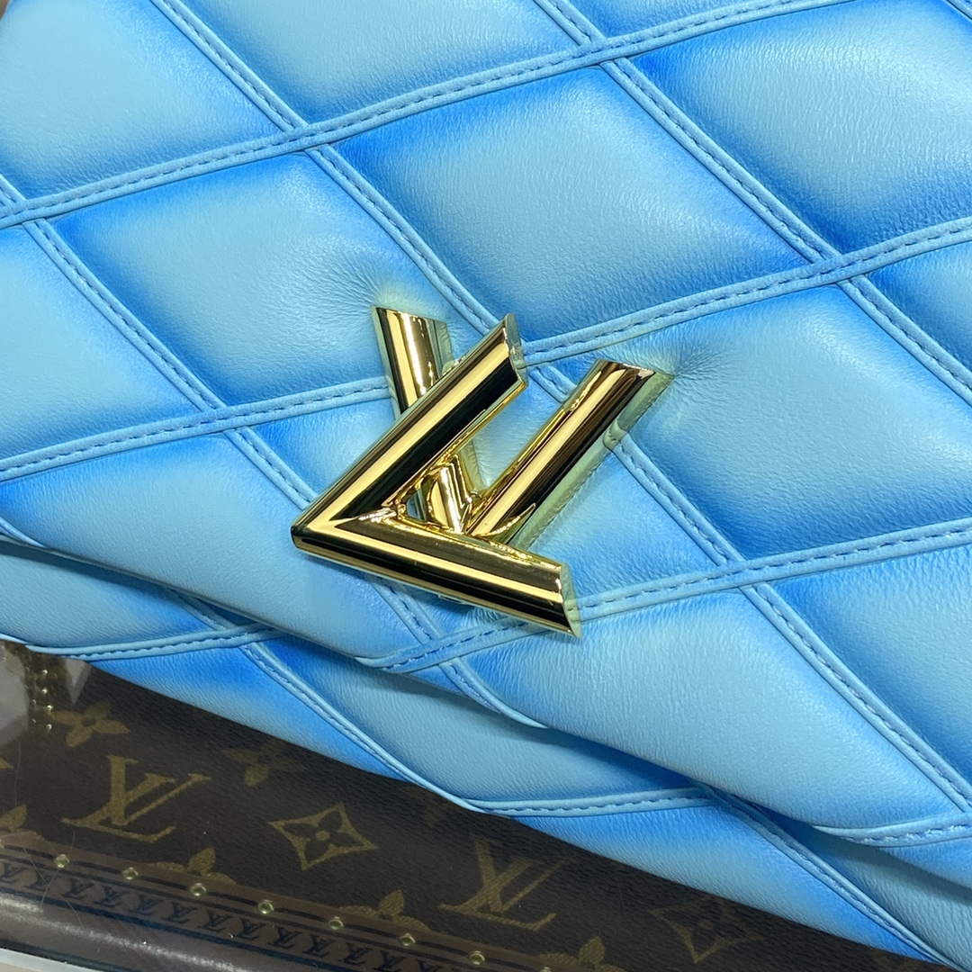 LV M24185 Louis Vuitton GO-14 MM Bag Lagoon Turquoise Blue - Default Title - View 5