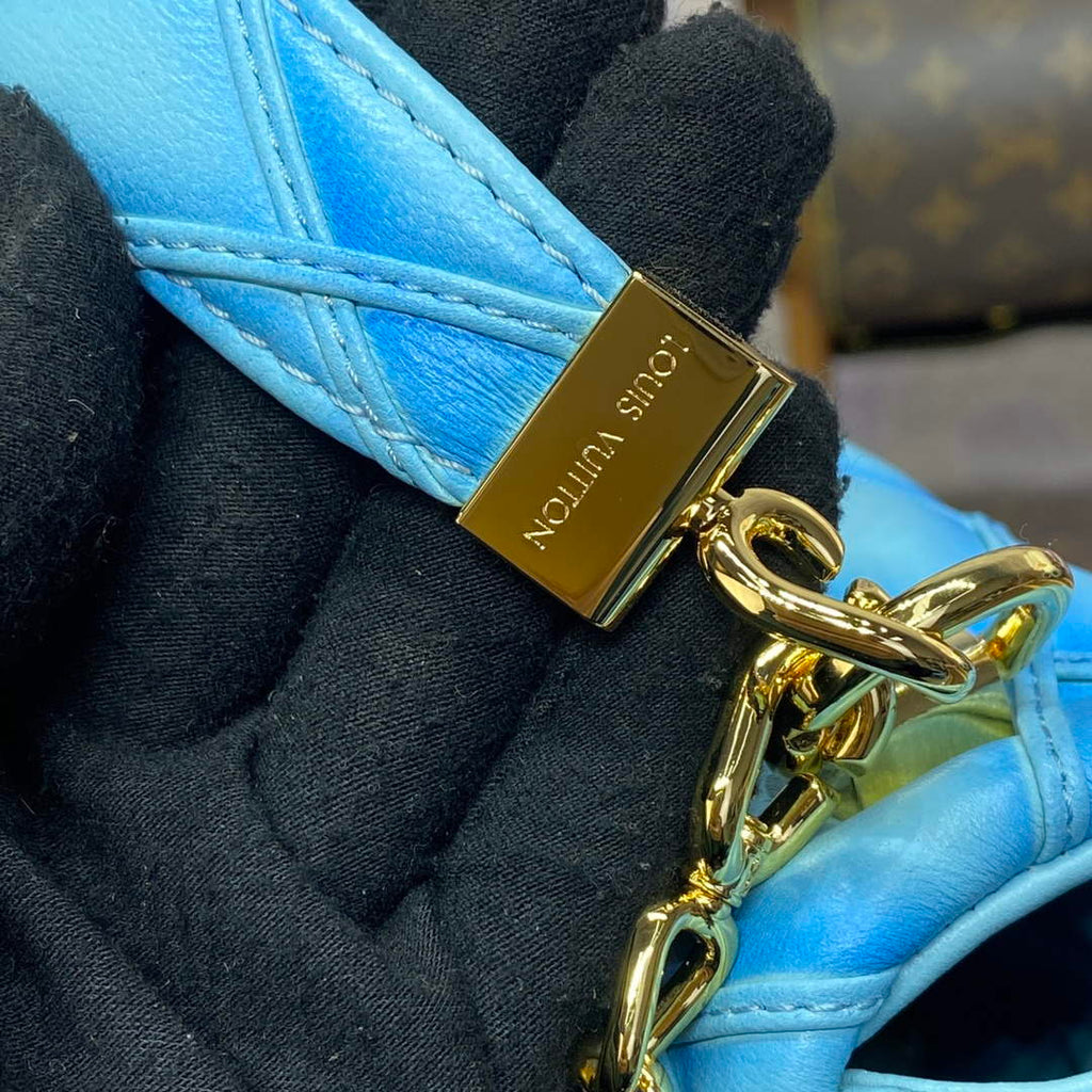 LV M24185 Louis Vuitton GO-14 MM Bag Lagoon Turquoise Blue