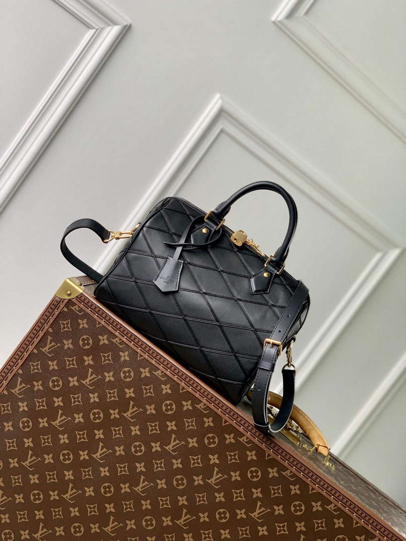 LV M24206 Louis Vuitton Speedy Bandouliere 25 Handbag Black