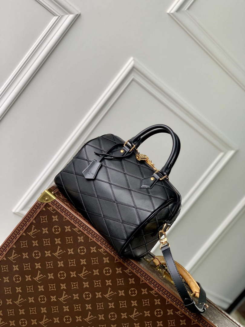 LV M24206 Louis Vuitton Speedy Bandouliere 25 Handbag Black