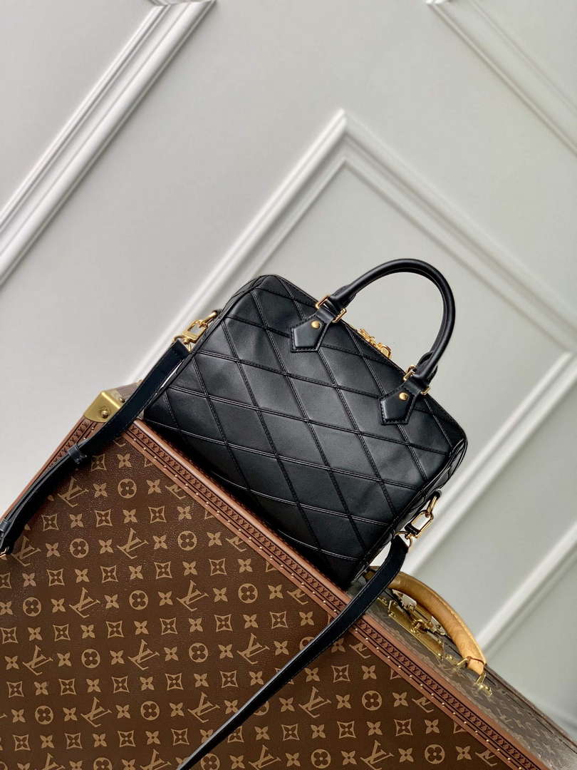 LV M24206 Louis Vuitton Speedy Bandouliere 25 Handbag Black