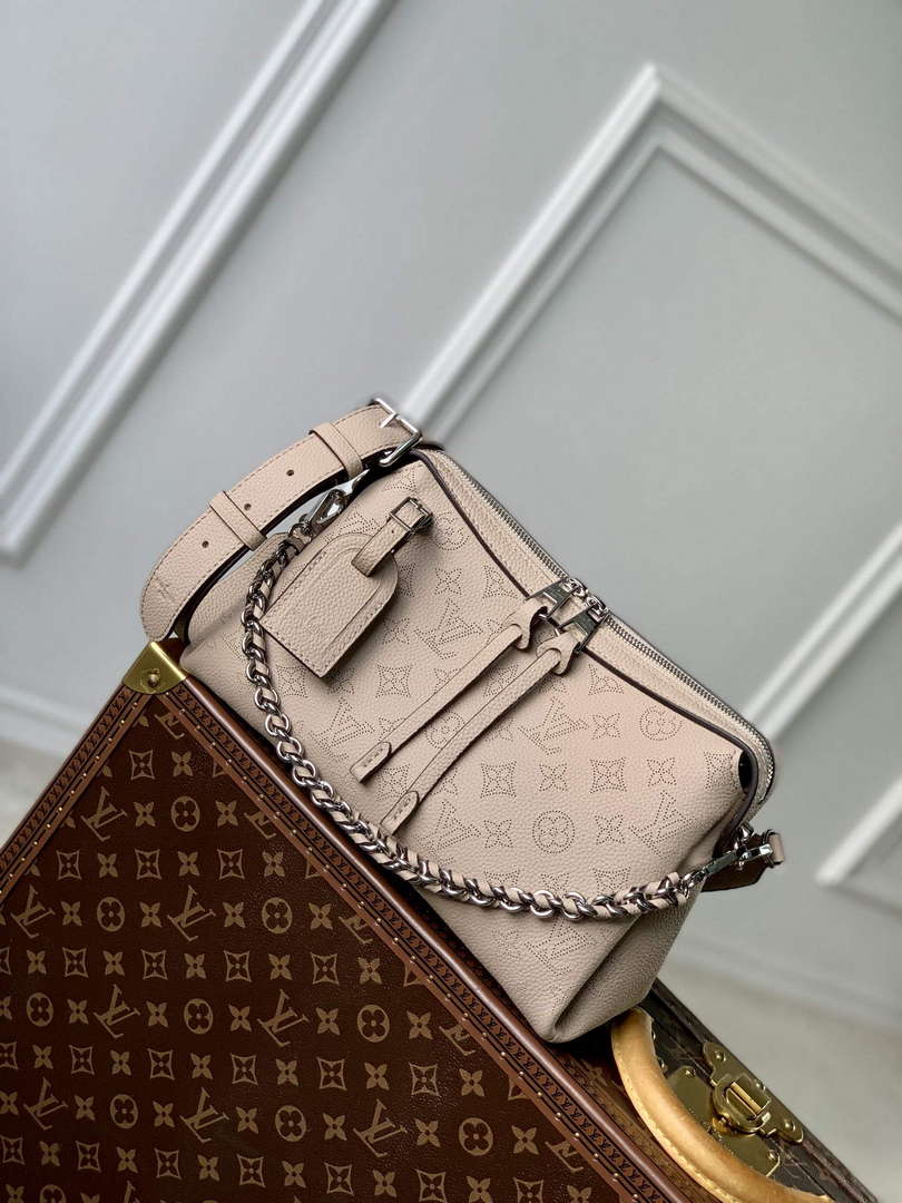 LV M24255 Louis Vuitton Hand It All PM Bag Galet Gray