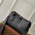 LV M24255 Louis Vuitton Hand It All PM Bag Mahina Black - Default Title - View 1