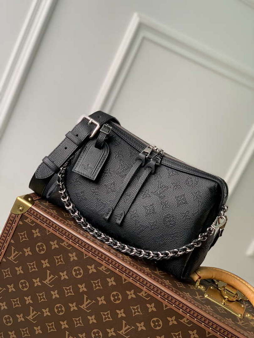 LV M24255 Louis Vuitton Hand It All PM Bag Mahina Black - Default Title - View 2