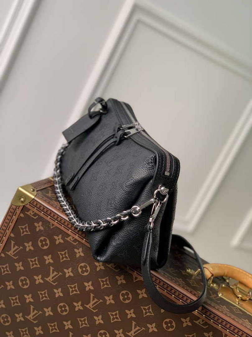 LV M24255 Louis Vuitton Hand It All PM Bag Mahina Black - Default Title - View 4