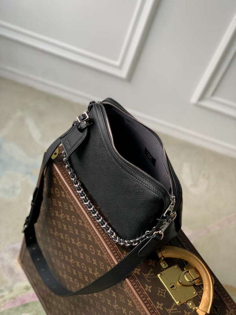 LV M24255 Louis Vuitton Hand It All PM Bag Mahina Black